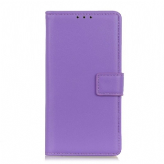 Capa Em Pele Para Oppo A16 / A16s Couro Sintético Liso