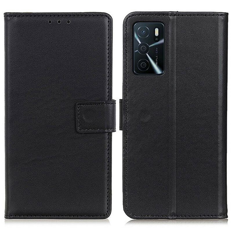 Capa Em Pele Para Oppo A16 / A16s Couro Sintético Liso