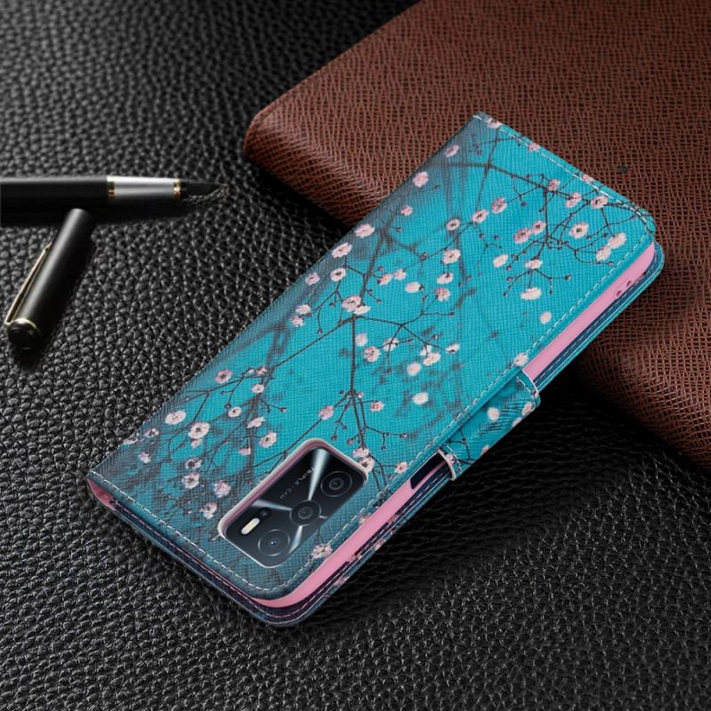 Capa Flip Para Oppo A16 / A16s Árvore Florida