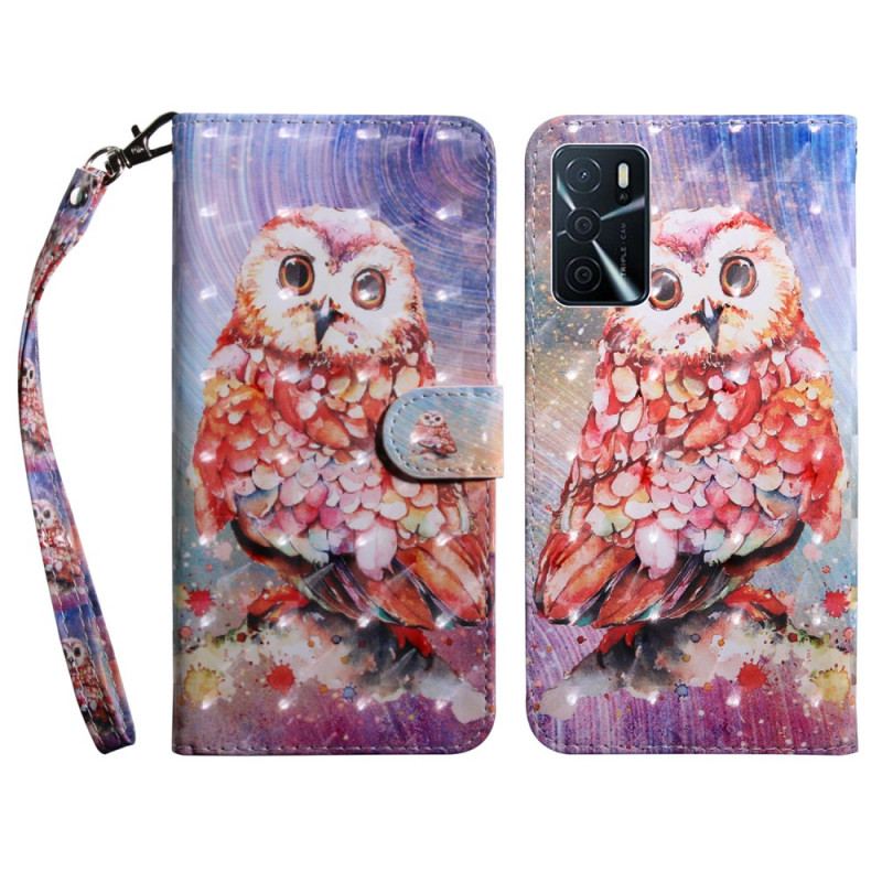 Capa Flip Para Oppo A16 / A16s Coruja O Pintor