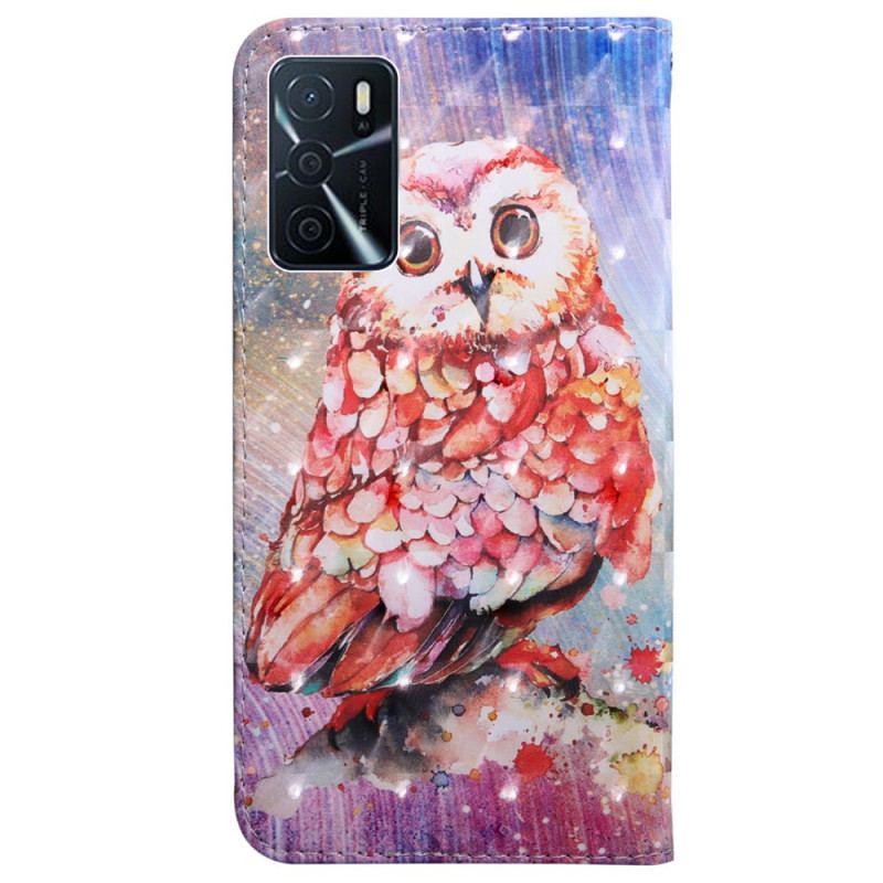 Capa Flip Para Oppo A16 / A16s Coruja O Pintor