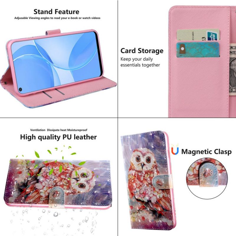 Capa Flip Para Oppo A16 / A16s Coruja O Pintor