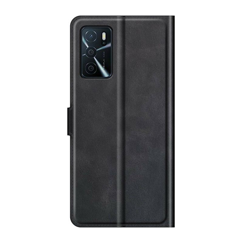 Capa Flip Para Oppo A16 / A16s Efeito De Couro Extremo Fino