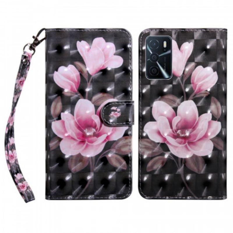 Capa Flip Para Oppo A16 / A16s Flores Em Flor