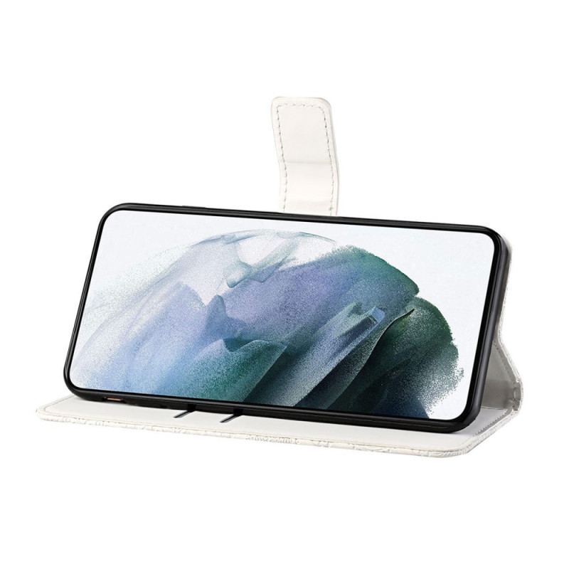 Capa Flip Para Oppo A16 / A16s Padrão De Tapeçaria