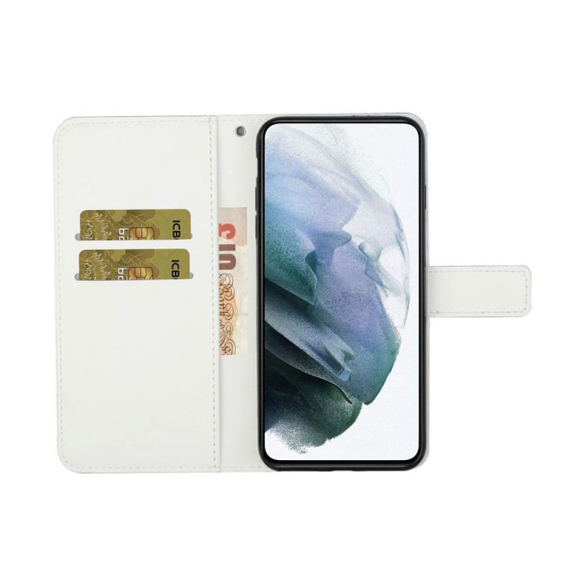 Capa Flip Para Oppo A16 / A16s Padrão De Tapeçaria