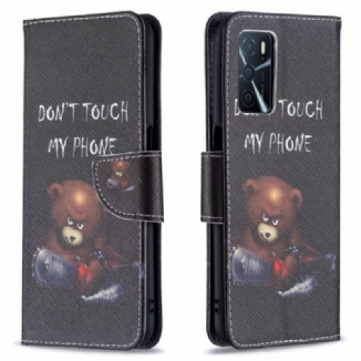 Capa Flip Para Oppo A16 / A16s Urso Perigoso