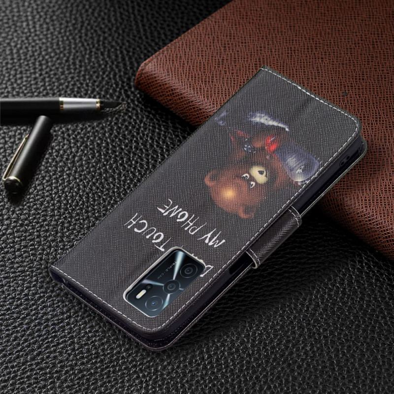 Capa Flip Para Oppo A16 / A16s Urso Perigoso