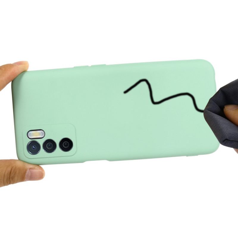 Capa Para Oppo A16 / A16s Silicone Líquido Com Cordão