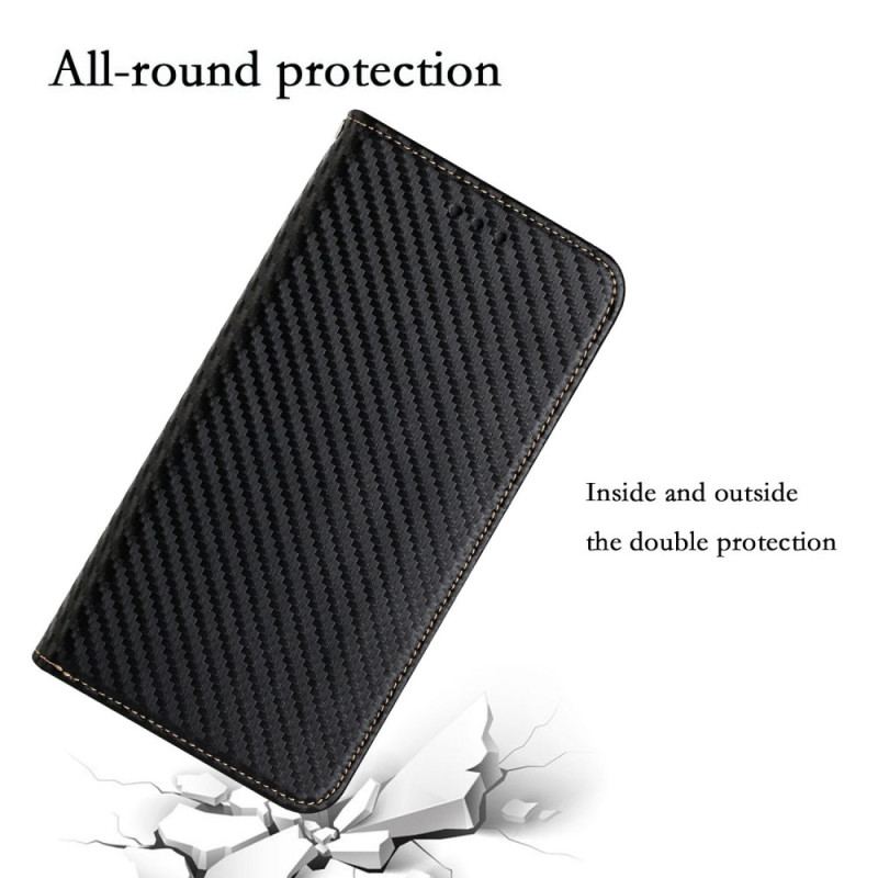 Capa De Celular Para Samsung Galaxy S23 Ultra 5G De Cordão Flip Estilo Strappy Fibra De Carbono