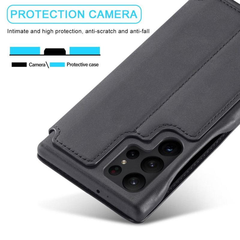 Capa De Celular Para Samsung Galaxy S23 Ultra 5G Flip Efeito Couro Lc.imeeke Efeito Couro