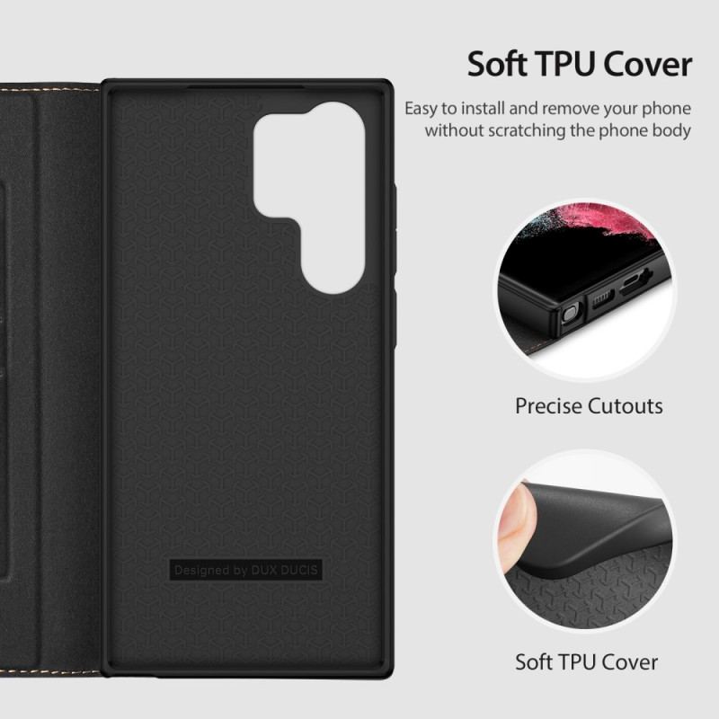 Capa De Celular Para Samsung Galaxy S23 Ultra 5G Flip Pele Série X2 Dux Ducis