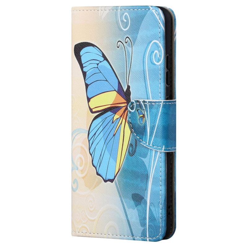 Capa De Couro Para Samsung Galaxy S23 Ultra 5G Borboletas Sublimes