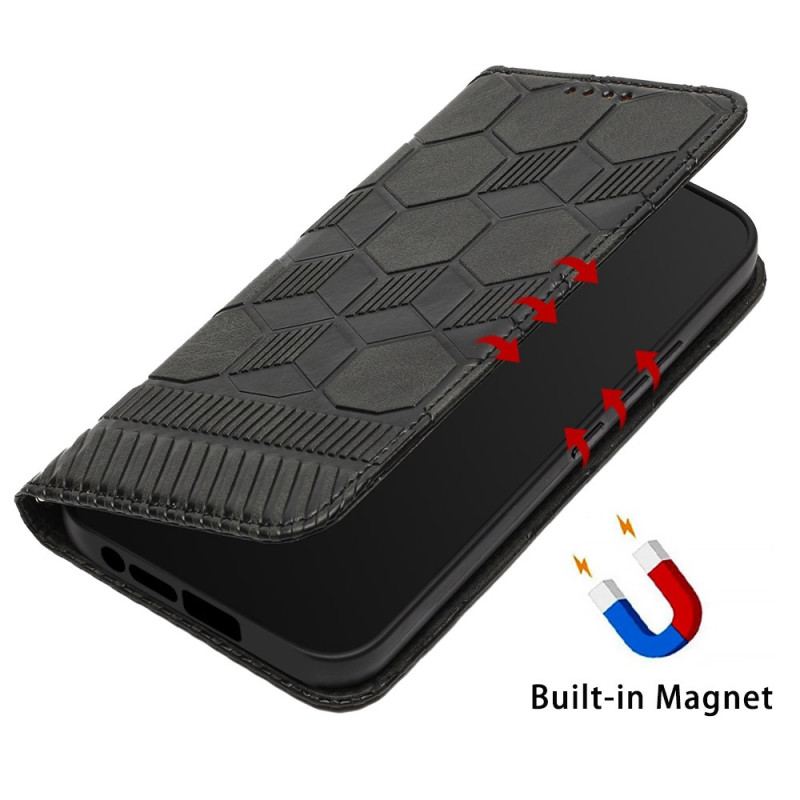 Capa De Couro Para Samsung Galaxy S23 Ultra 5G De Cordão Strappy Estilo Futebol