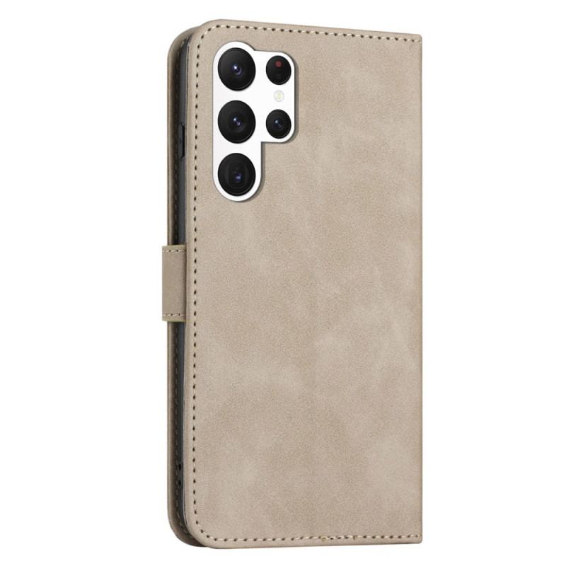 Capa De Couro Para Samsung Galaxy S23 Ultra 5G De Cordão Strappy Vintage