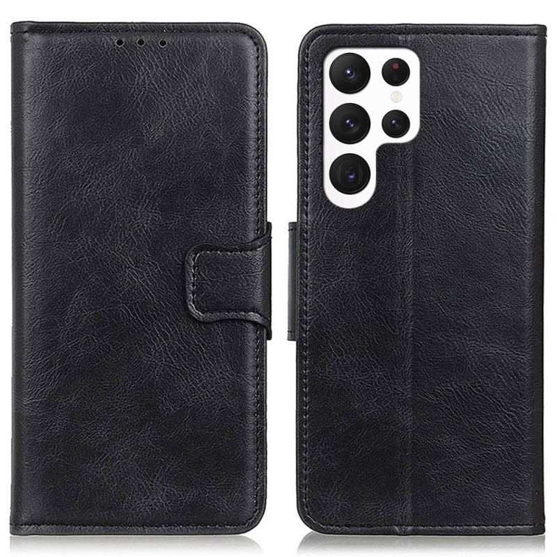 Capa De Couro Para Samsung Galaxy S23 Ultra 5G Fecho De Couro Estilo Reversível