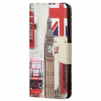 Capa De Couro Para Samsung Galaxy S23 Ultra 5G Londres