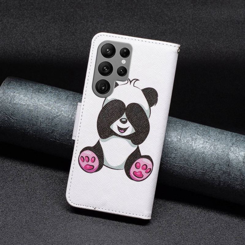 Capa Flip Para Samsung Galaxy S23 Ultra 5G Panda