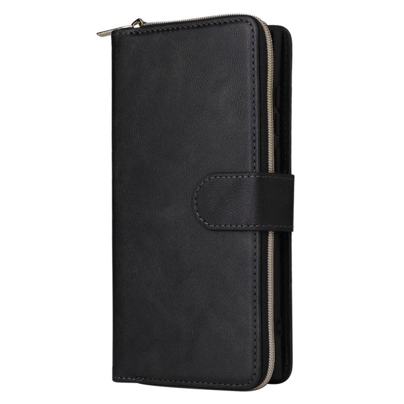 Capa Flip Para Samsung Galaxy S23 Ultra 5G Porta-moedas 9 Porta-cartões