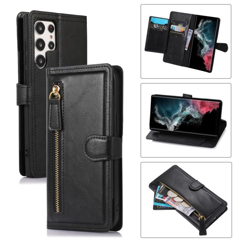 Capa Flip Para Samsung Galaxy S23 Ultra 5G Porta-moedas Vintage