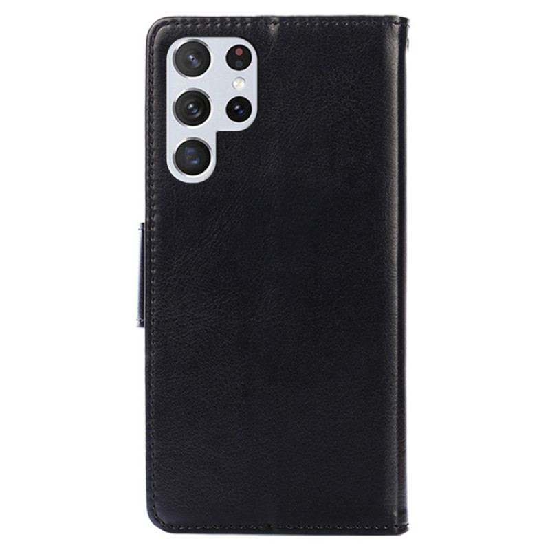 Capa Flip Para Samsung Galaxy S23 Ultra 5G Vintage