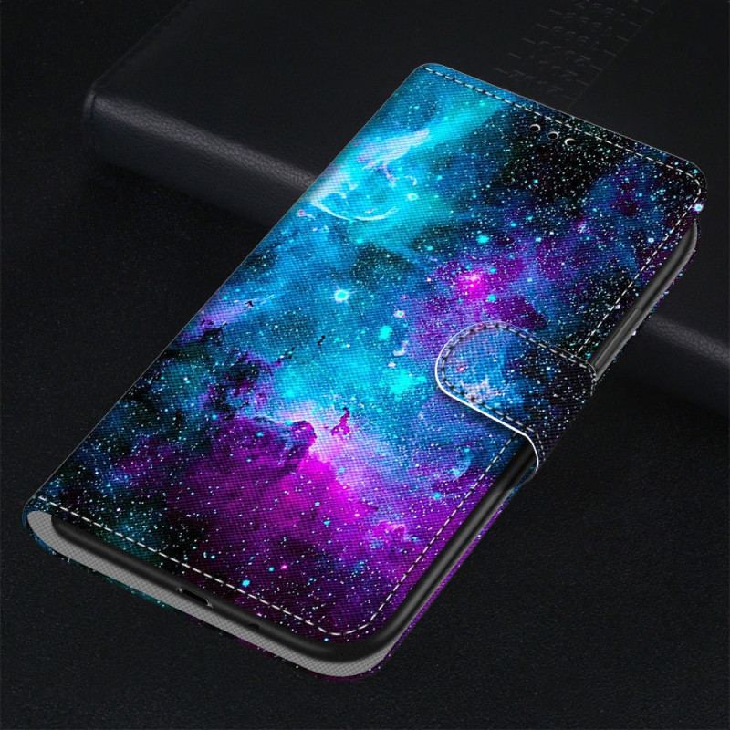 Capa Folio Para Samsung Galaxy S23 Ultra 5G Céu Cósmico