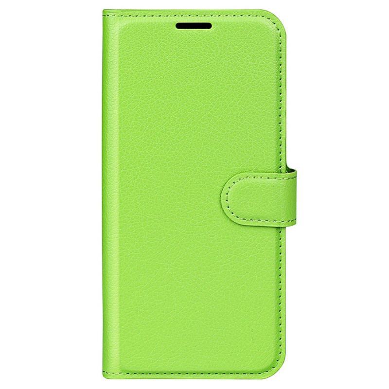 Capa Folio Para Samsung Galaxy S23 Ultra 5G Clássico Efeito Couro Lichia