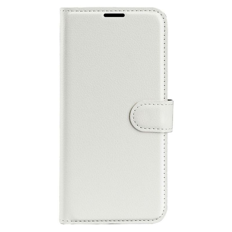 Capa Folio Para Samsung Galaxy S23 Ultra 5G Clássico Efeito Couro Lichia