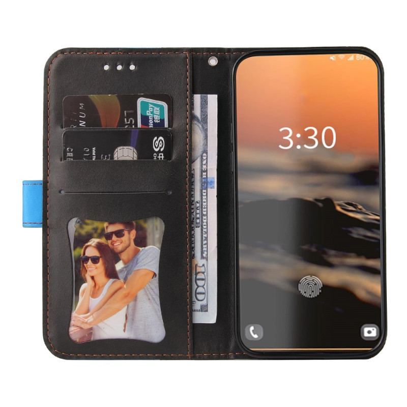 Capa Folio Para Samsung Galaxy S23 Ultra 5G Dois Tons