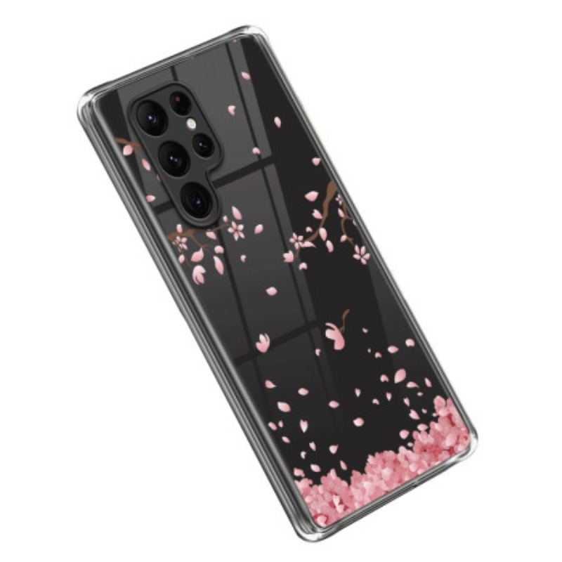 Capa Para Samsung Galaxy S23 Ultra 5G Florzinhas Rosa