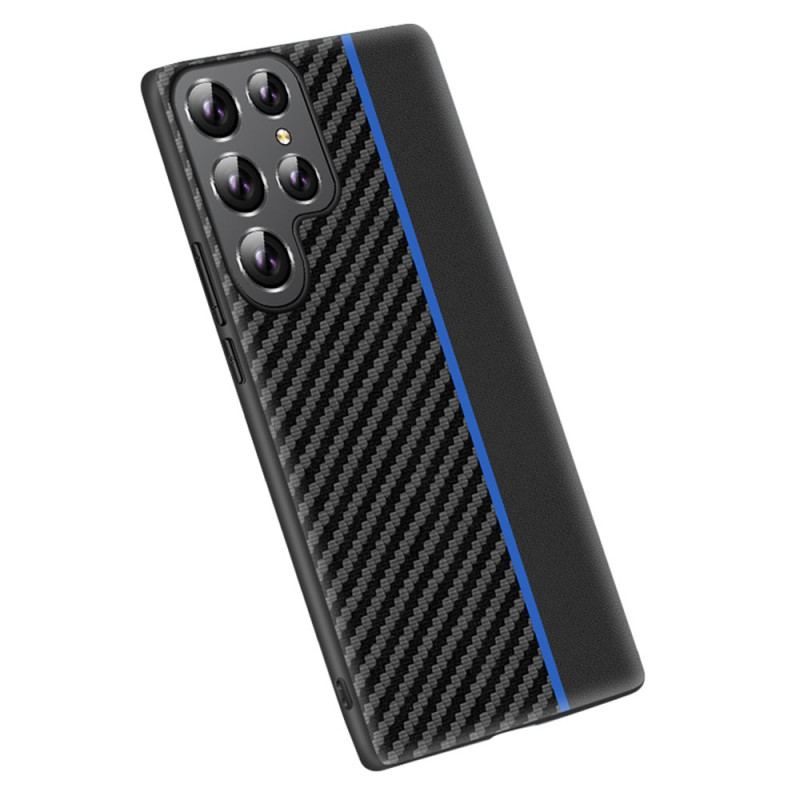 Capa Para Samsung Galaxy S23 Ultra 5G Linha De Fibra De Carbono