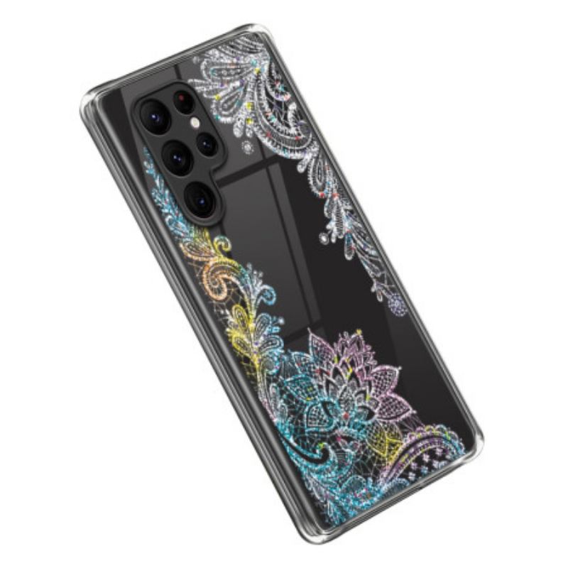 Capa Para Samsung Galaxy S23 Ultra 5G Mandala De Renda Sem Costura