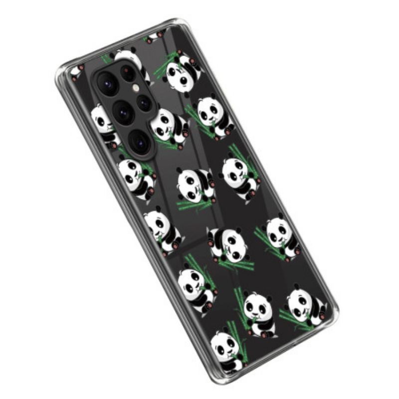 Capa Para Samsung Galaxy S23 Ultra 5G Pequenos Pandas