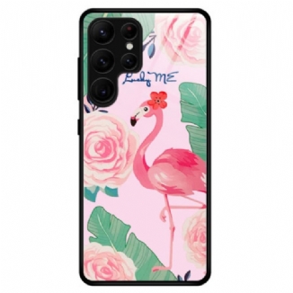 Capa Para Samsung Galaxy S23 Ultra 5G Vidro Temperado Flamingo