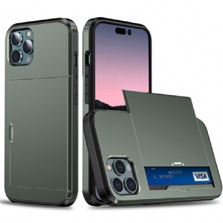 Capa De Celular Para iPhone 14 Pro Max Dois Porta-cartões Com Zíper