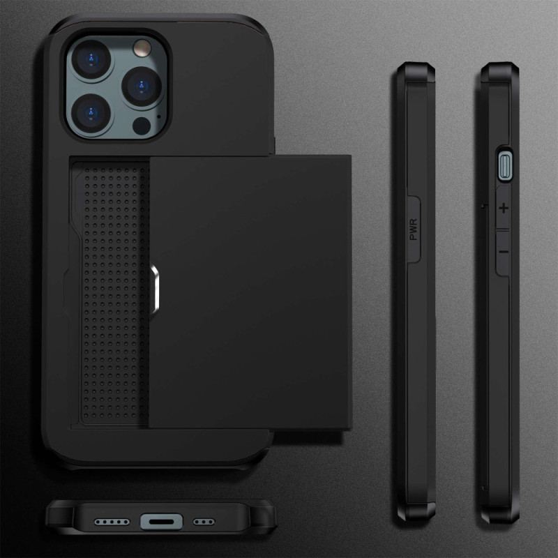 Capa De Celular Para iPhone 14 Pro Max Dois Porta-cartões Com Zíper