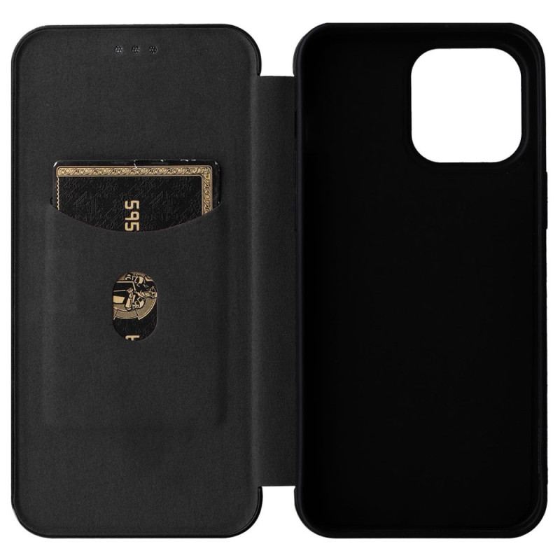 Capa De Celular Para iPhone 14 Pro Max Flip Fibra De Carbono