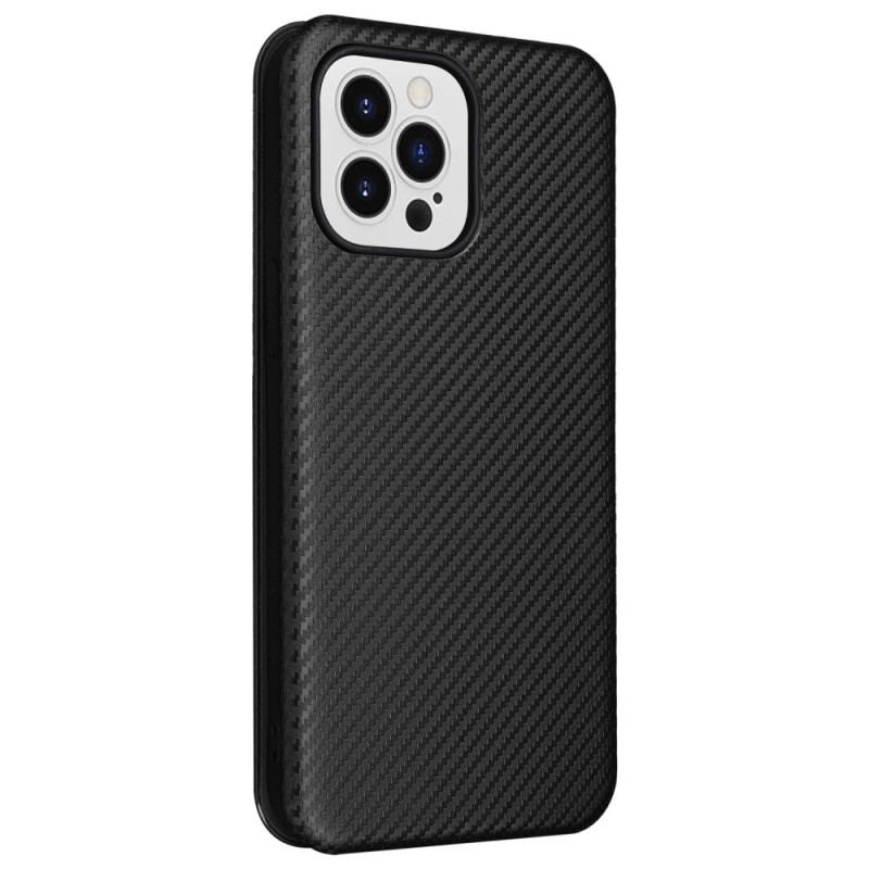 Capa De Celular Para iPhone 14 Pro Max Flip Fibra De Carbono