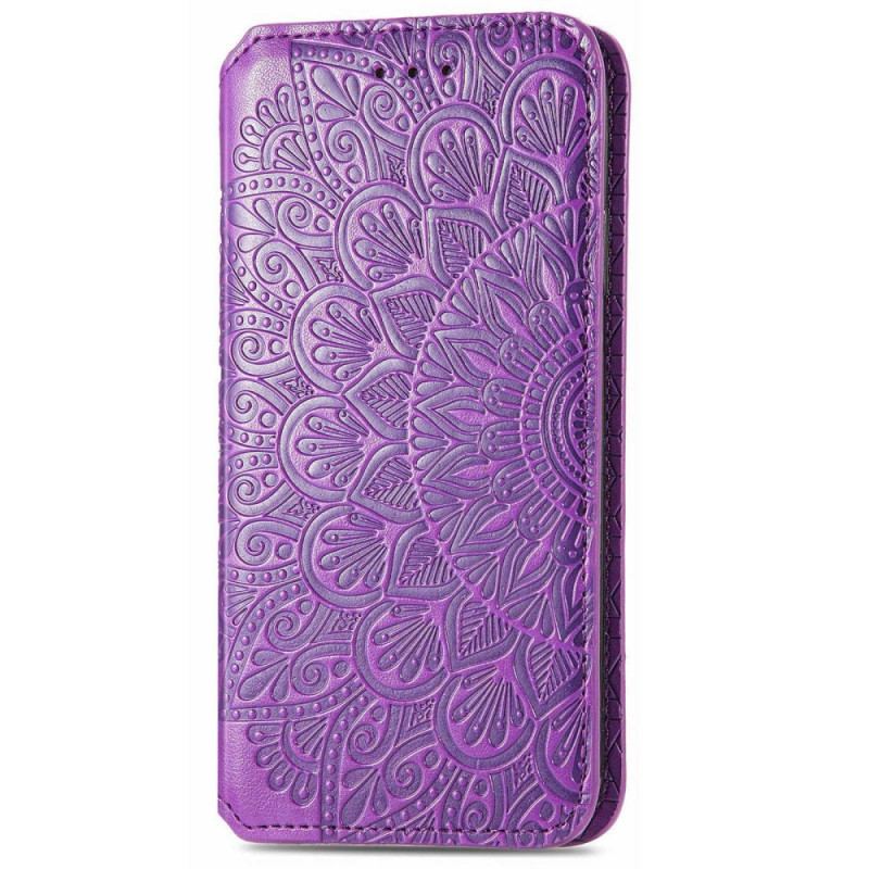 Capa De Celular Para iPhone 14 Pro Max Flip Folhas Tribais