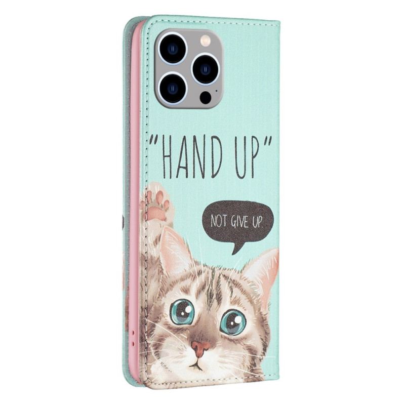 Capa De Celular Para iPhone 14 Pro Max Flip Hand-up