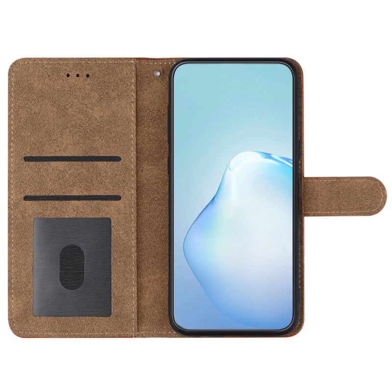 Capa De Couro Para iPhone 14 Pro Max De Cordão Estilo De Couro Comercial Com Tiras