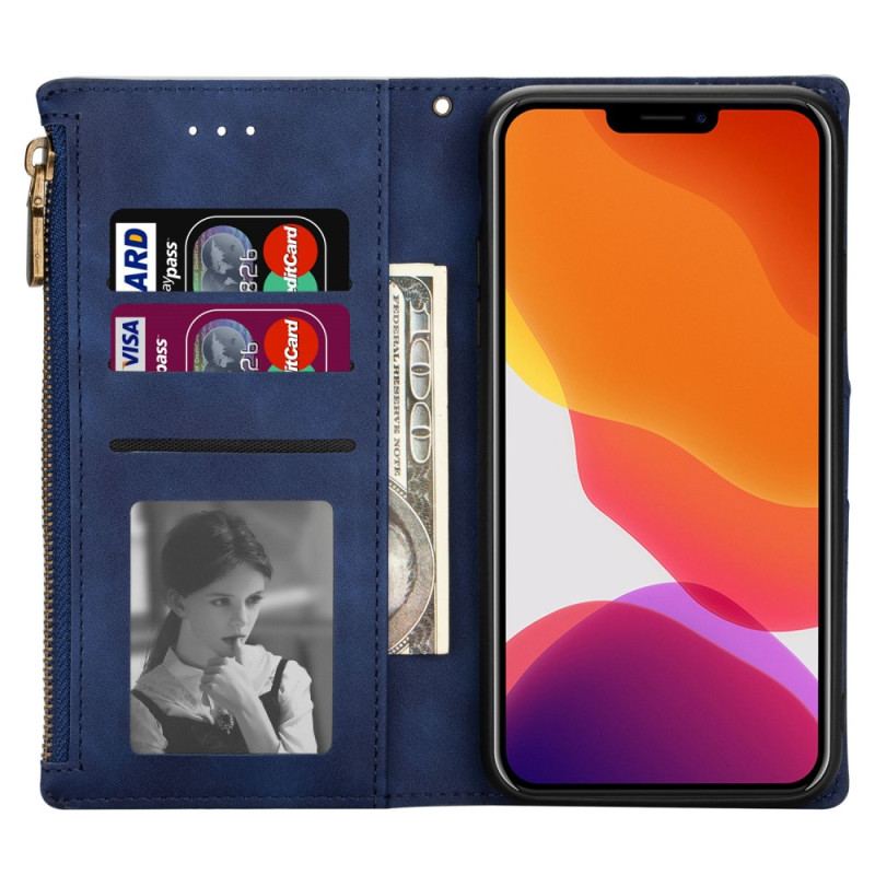 Capa Em Pele Para iPhone 14 Pro Max De Cordão Cordões