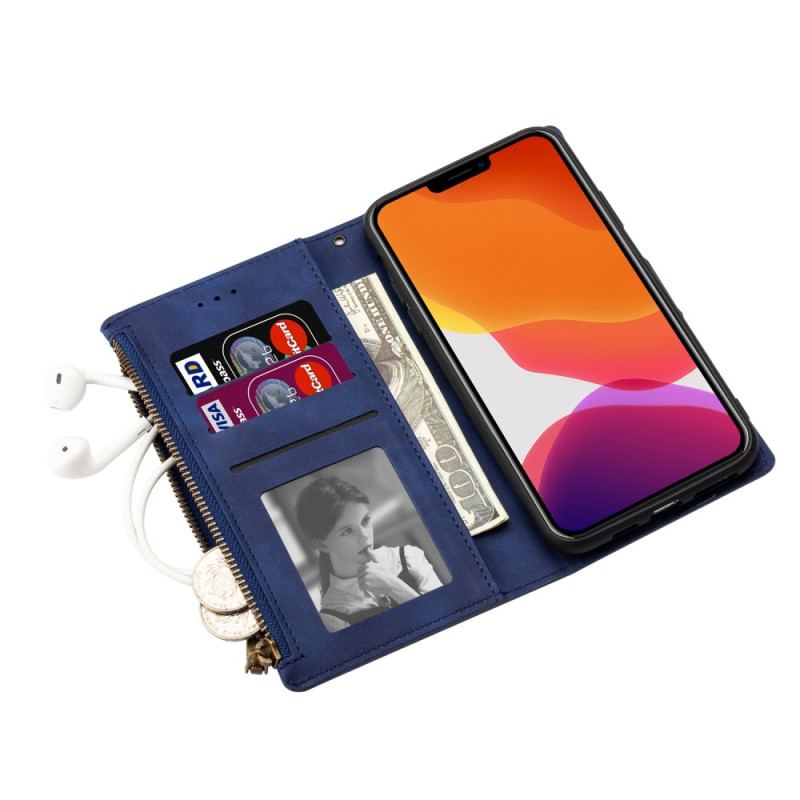 Capa Em Pele Para iPhone 14 Pro Max De Cordão Cordões