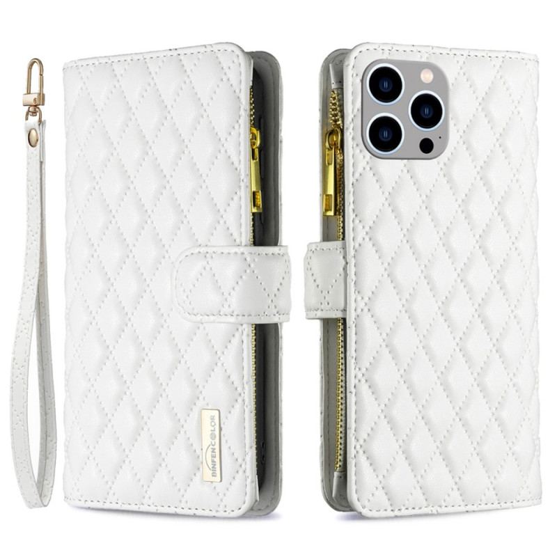 Capa Flip Para iPhone 14 Pro Max Estilo De Cor Binfen Acolchoado