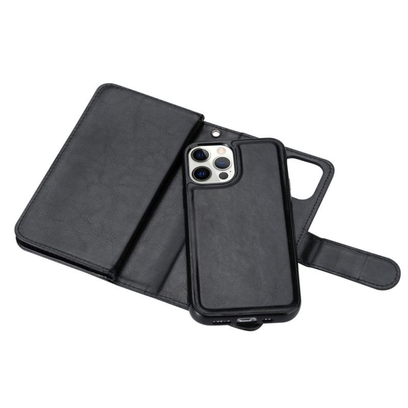 Capa Capa Flip Para iPhone 14 Pro Max Titular Destacável Para 9 Cartões