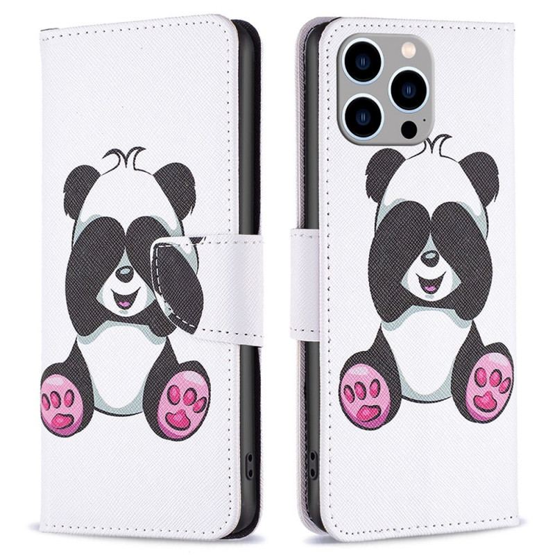 Capa Folio Para iPhone 14 Pro Max Panda