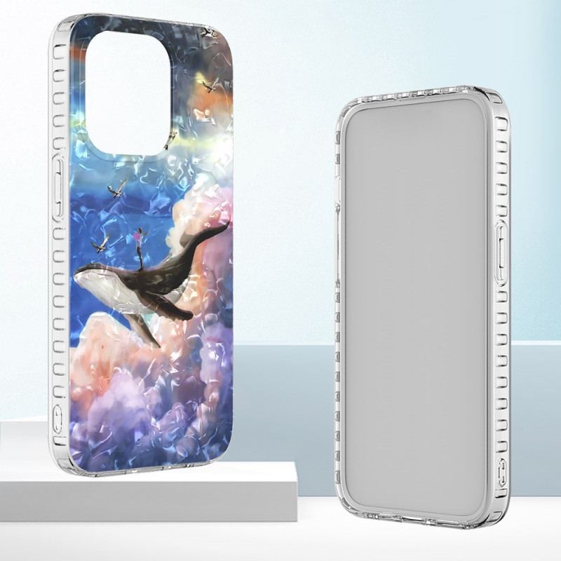 Capa Para iPhone 14 Pro Max Baleia Estilizada