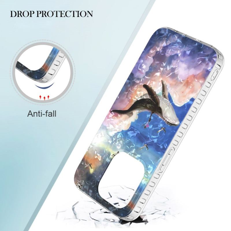 Capa Para iPhone 14 Pro Max Baleia Estilizada