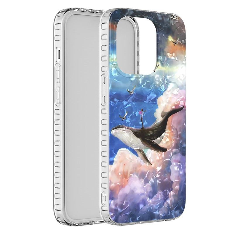 Capa Para iPhone 14 Pro Max Baleia Estilizada