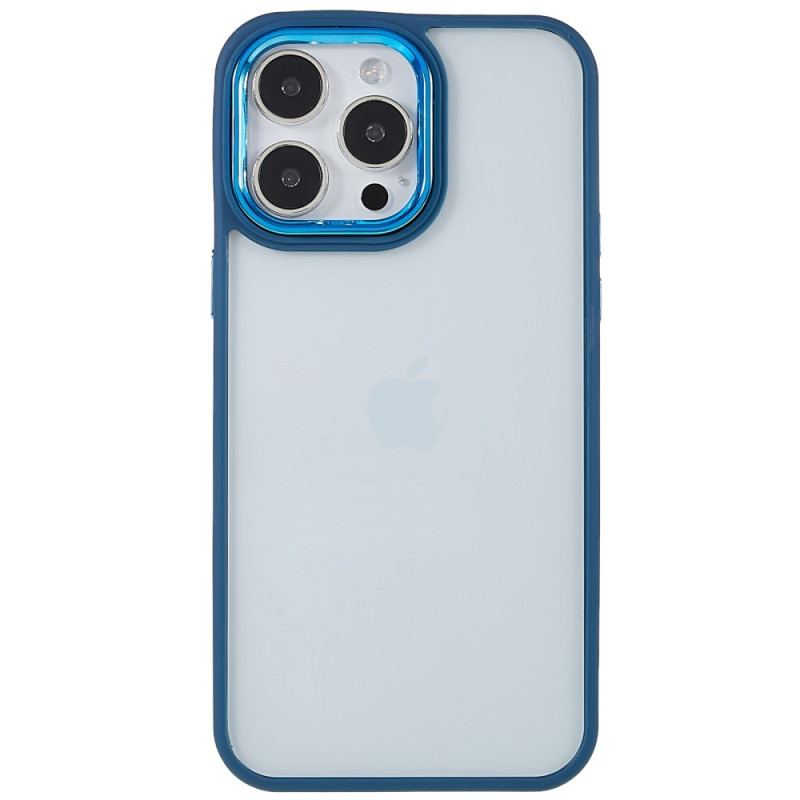 Capa Para iPhone 14 Pro Max Bordas Coloridas Transparentes